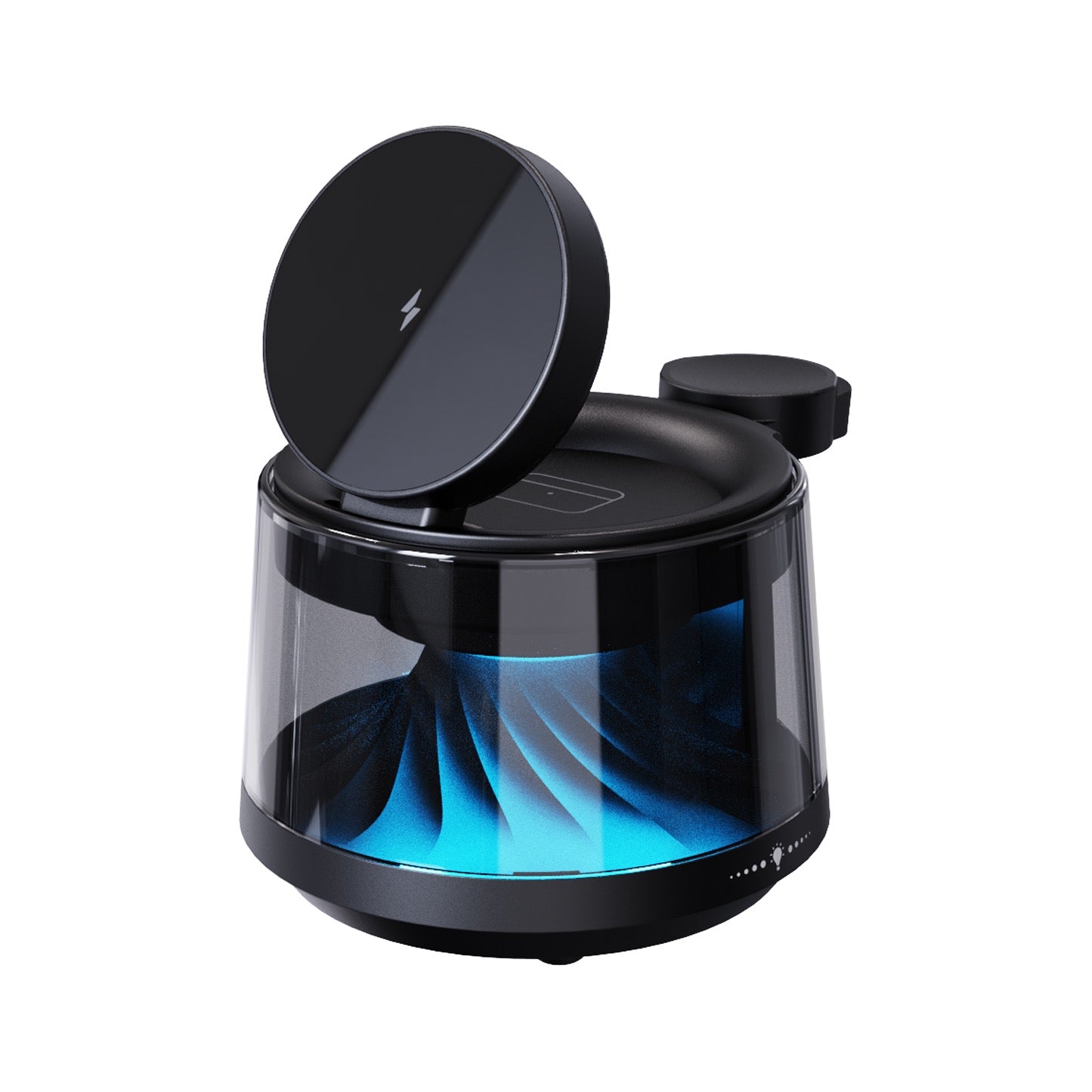 5 In 1 Speaker with 15W Wireless Magnetic Phone Charger with Led Light